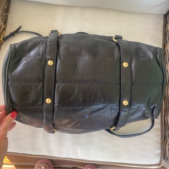 Miu Miu Vitello Bow Satchel in Black EUC - Picture 9 of 16